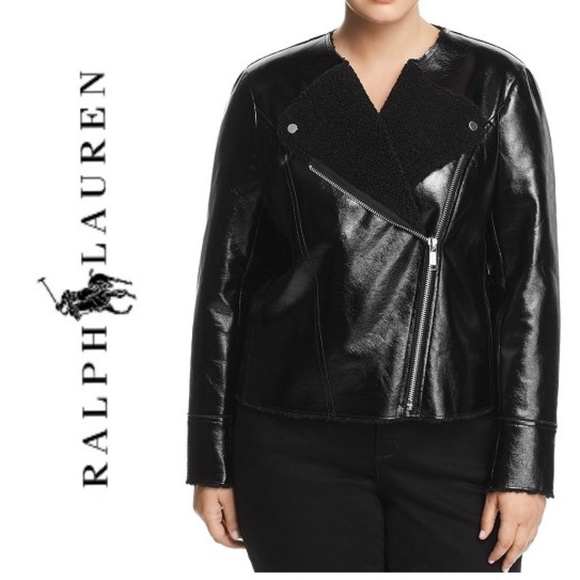 NWT MICHAEL KORS Faux Leather Motorcycle Jacket - Picture 1 of 8